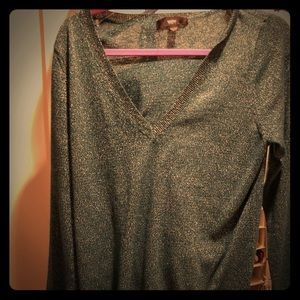 Sparkly Green Mossimo Fitted Sweater